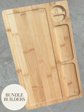 $10 Add-on | Bamboo Charcuterie Board with Sliding Drawer